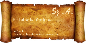 Szloboda Andrea névjegykártya