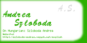 andrea szloboda business card
